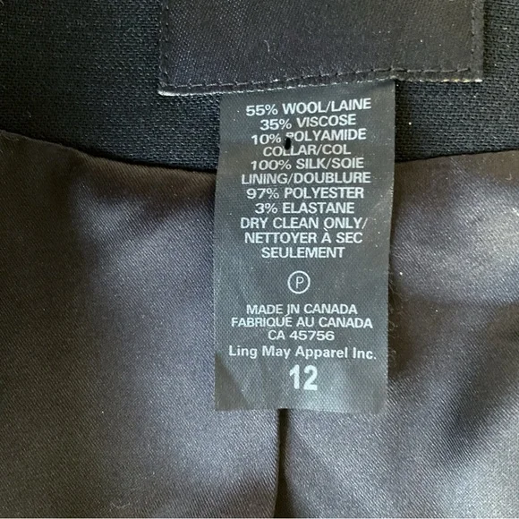 Smythe Les Vestes Peaked Lapel Wool Blend Tuxedo Blazer Black - Picture 10 of 10